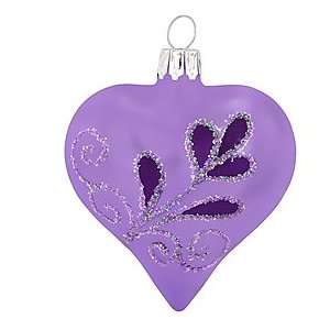  Shiny Lavender Heart Ornament