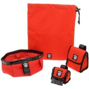  Pet Travel Kit Pouch/Goody Bag/Pet Bowl   Red (Quantity of 