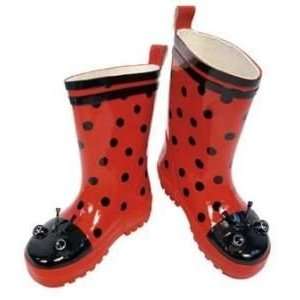  Kidorable Ladybug Rainboots (Size 8) Toys & Games