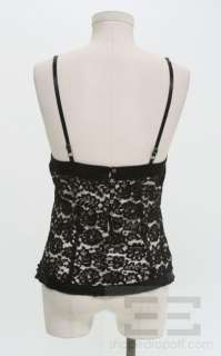  & Rebecca Taylor 2pc Black Silk & Lace Camisole Set, Size M/4  