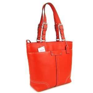 Coach Hamilton Lunch Tote Handbag Purse Paprika Red Leather F13089 