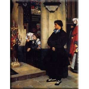 During the Service 12x16 Streched Canvas Art by Tissot, James Jacques 