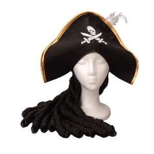  Pirate Hat with Dreadlock Wig Toys & Games