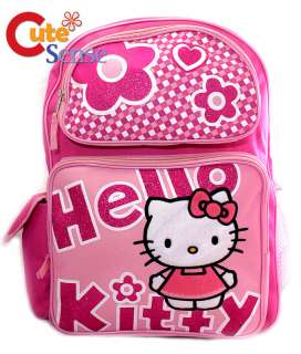 Hello Kitty SCHOOL BACKPACK BAG Sanrio PINK Check  L  