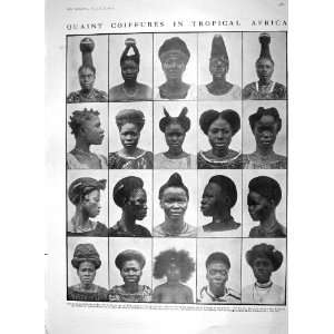  1910 AFRICA COIFFURES HAIR GAUNT HOUSE VANITY HERTFORD 