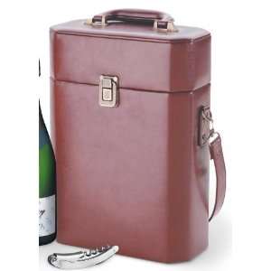  Adagio Wine Case 14.5hx10w Mahogany / tan Kitchen 