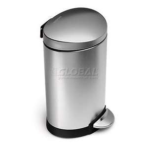  Simplehuman® Mini Round Step Can   1 1/5 Gallon Brushed 