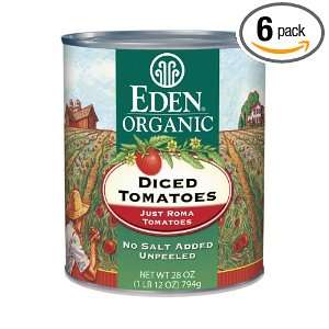 Eden Diced Tomatoes, Organic, 28 Ounce (Pack of 6)  