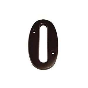 Taymor 25 ORBN60 25 BN Series Solid Brass 6 Inch House Number, 0, Oil 