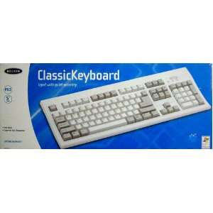   Belkin Classic White Keyboard   Input with Quiet Accuracy Electronics