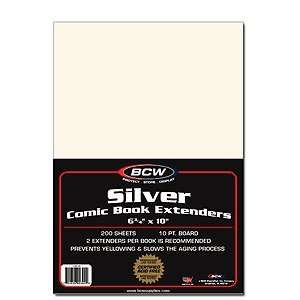  Silver Comic Book Extenders (1 case10 Packs of 100 