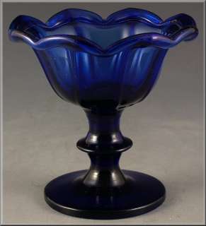 Rare Early 19thC Pittsburgh Cobalt Glass Compote  