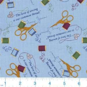   45 Wide Common Thread Blue Fabric By The Yard Arts, Crafts & Sewing