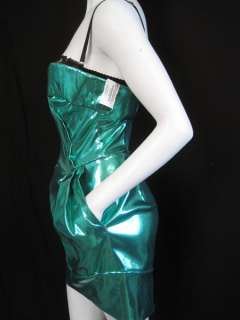 3800 Dolce gabbana Dress Shimmer Green Babydoll 40 6 S #0007KN  