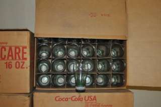 six VINTAGE 1991 COCA COLA PINE TREE CHRISTMAS GLASSES BY LIBBY MINT 