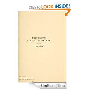Nottingham parish registers. Marriages (1900) (Annotated) W. P. W 
