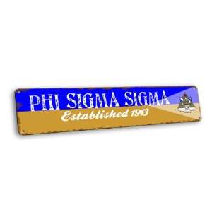  Phi Sigma Sigma Vintage Metal Sign