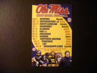 Ole Miss Rebels 2009 NCAA football pocket schedule  