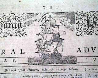 Rare COLONIAL PENNSYLVANIA Philadelphia 1772 Newspaper  