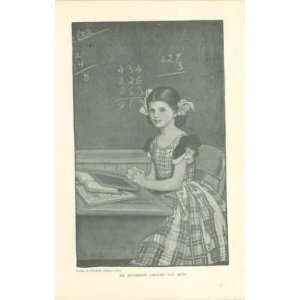  1911 Elizabeth Shippen Green Print School Girl At Desk 