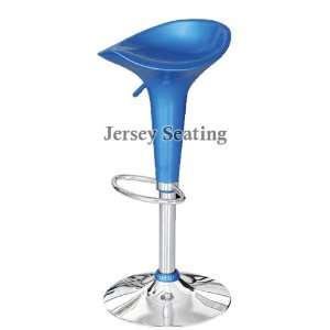  Set Of 2 JERSEY SEATING Blue ABS Bar Stool Counter Swivel 
