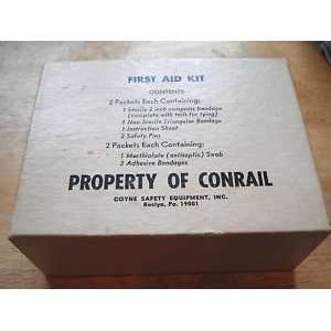  Vintage 1980s Conrail Railroad First Aid Box Everything 