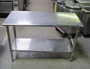 48 STAINLESS STEEL COMMERCIAL WORK TABLE WITH UNDERSHELF 10405 