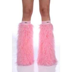  Baby Pink Faux Fur Fuzzy Furry Legwarmers 