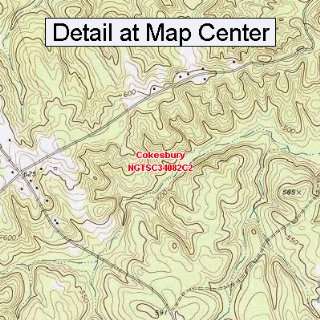 USGS Topographic Quadrangle Map   Cokesbury, South Carolina (Folded 