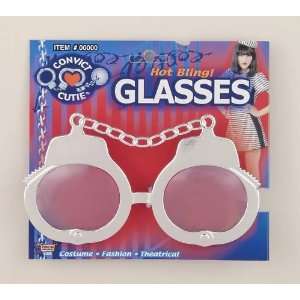 Convict Cutie Glasses Hand Cuff Handcuffs Costume Accessory [Toy]