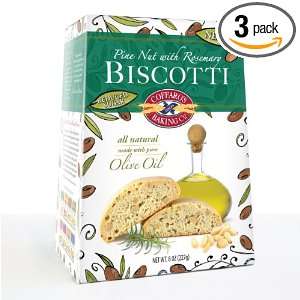 Coffaros Baking Company Pine Nut with Rosemary Olive Oil Biscotti, 8 