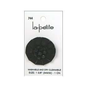  LaPetite Buttons 1 3/8 Shank Black 1pc Arts, Crafts 