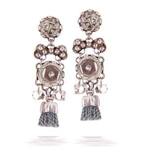 Ayala Bar Earrings   Hip Collection in Seafoam Green and Silver Tones 