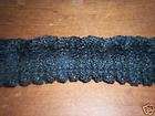 23 Yds Black Knit Loop Fringe Conso Louis XV