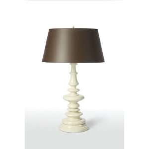    Turned White Table Lamp by Barbara Cosgrove