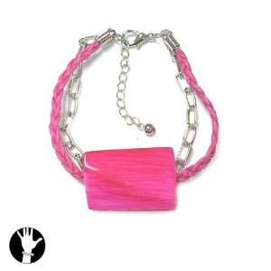   sg paris women bracelet bracelet 19cm+ext comb fushia plastic Jewelry