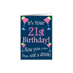  21st Birthday Cosmo Humor Card Toys & Games