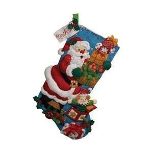  Bucilla 86304 Gifts From Santa Stocking Felt Applique Kit 