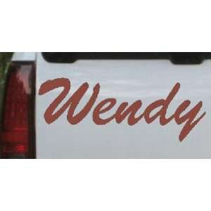  Wendy Names Car Window Wall Laptop Decal Sticker    Brown 