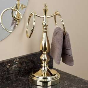  Ridgefield Countertop Towel Ring   Polished Brass