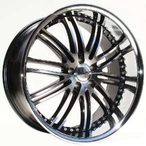 XIX X23 Wheels/Rims BMW 5 7 Series 22x9 22x10.5 Black Chrome Lip 4pc 