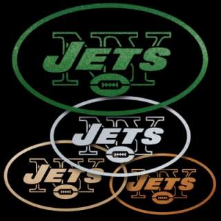 New York Jets Green Metallic Auto Window Sticker Decals  