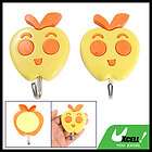 Pieces Apple Shaped Plastic Adhesive Wall Hooks
