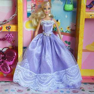 New Fashion Handmade Princess Clothes Dress Gown Outfit for Barbie 