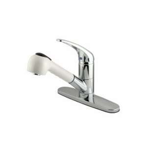  Elements of Design One Handle Pull Out Kitchen Faucet 