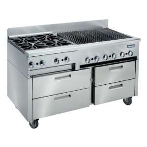  60 W Sizzle N Chill Range with Four Burners and Radiant 