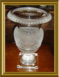 ANTIQUE STUNNING MINT Lalique Crystal Versailles Vase  