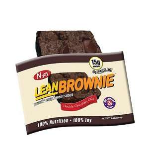 Njoy Nutrition Lean Brownie, Protein Brownie, Double Chocolate, 12 