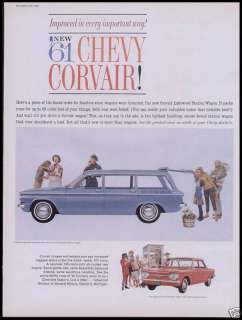 1961 Chevrolet Corvair Ad Chevy Station Wagon Coupe  