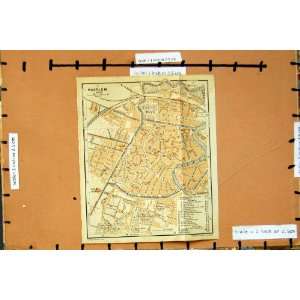  Map 1905 Street Plan Town Haarlem Netherlands